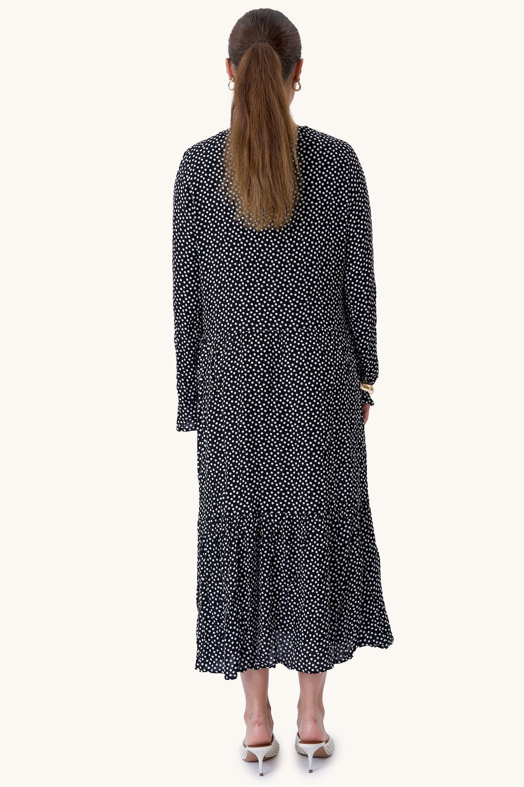 Robe Anna à manches longues - noir