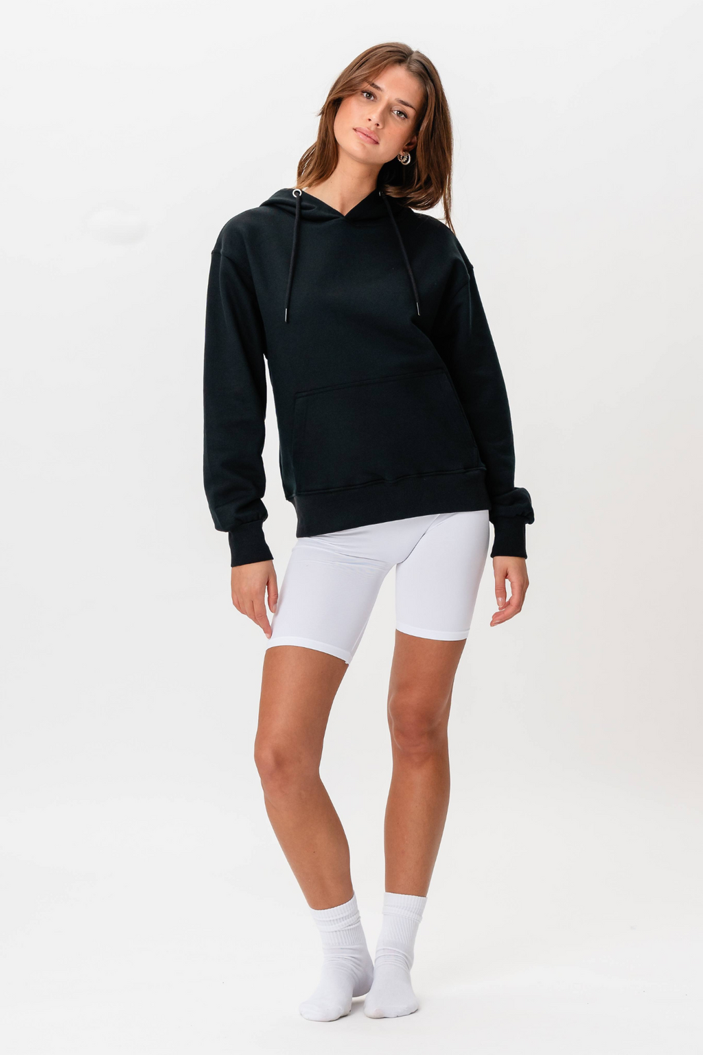 Sweat à capuche lourd - noir