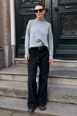 Emma Knit - Light Grey Melange