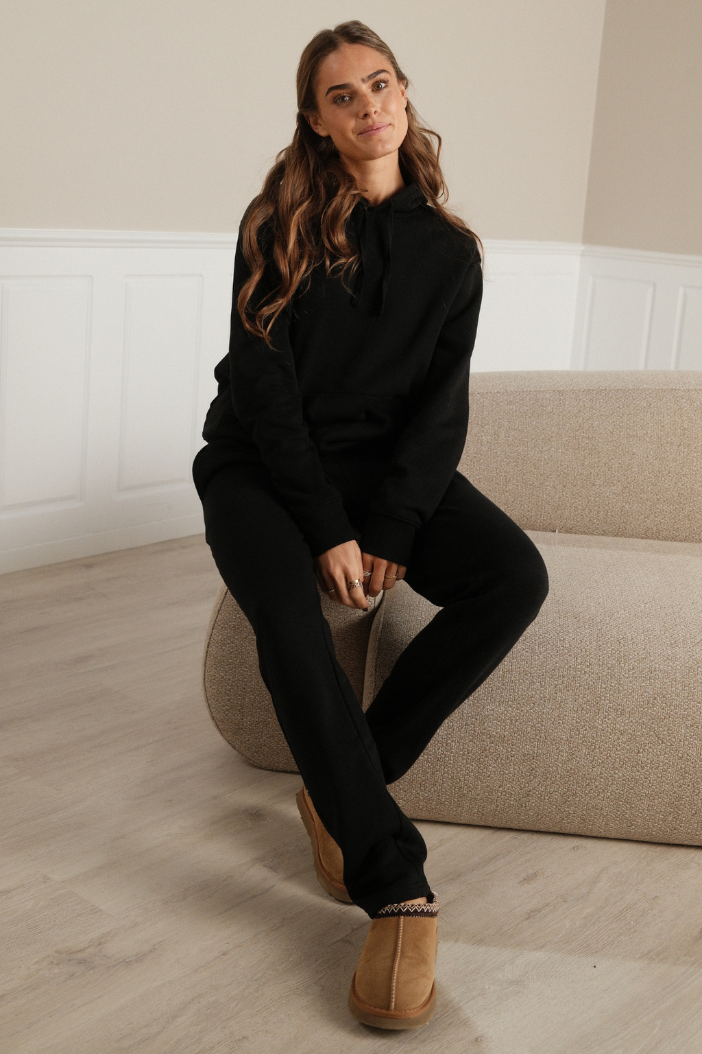 Ensemble sweat à capuche essentiel pour femme - Noir