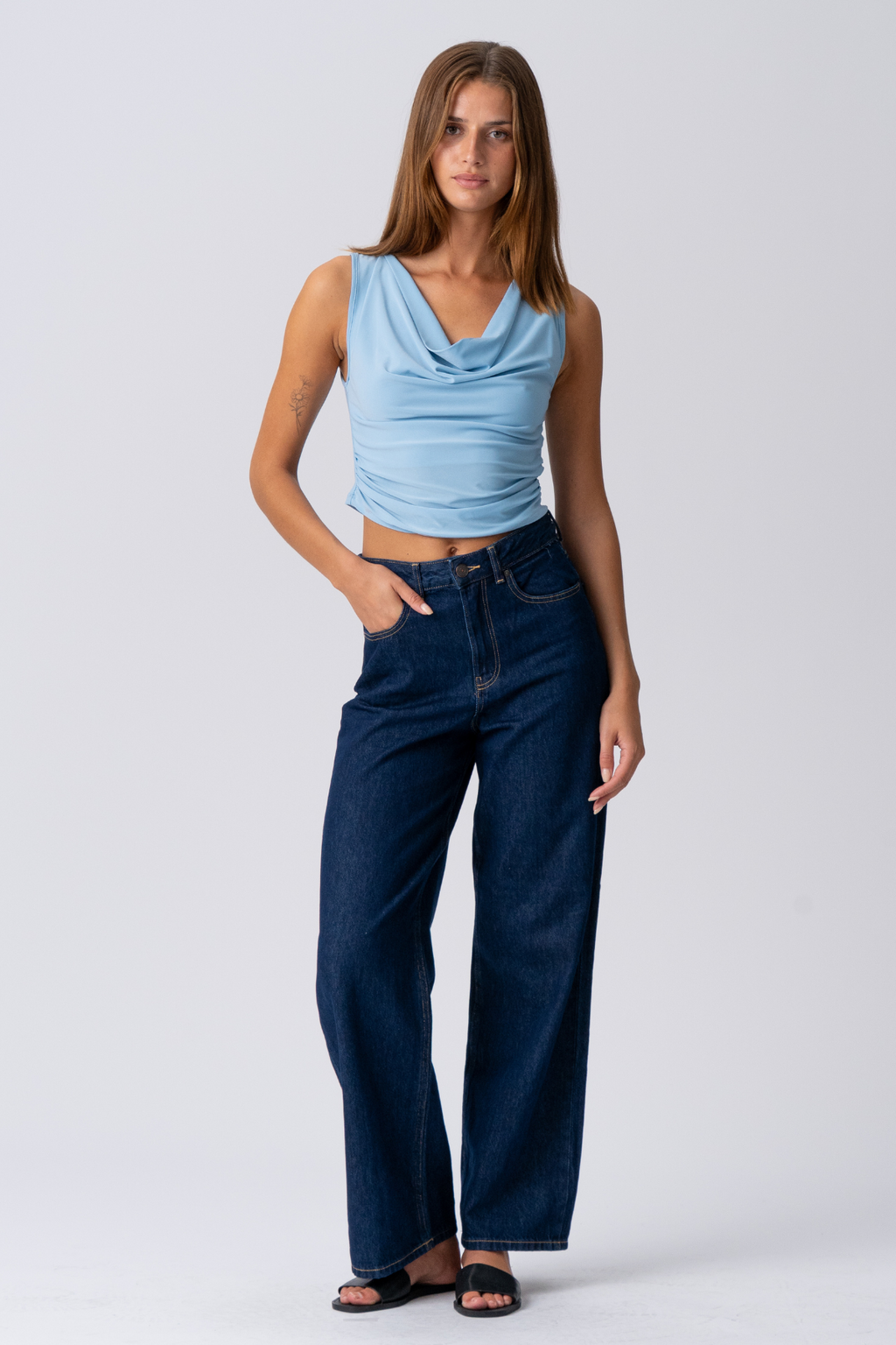 Elisa Waterfall Top - bleu clair