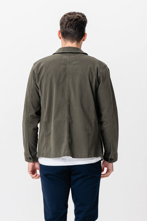 Twill Overshirt - Olive sombre