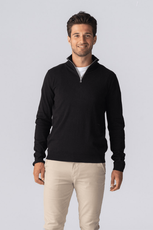 Pullover Half Zip - Noir