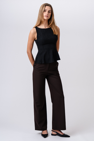 Rosalie large Pants - Marron