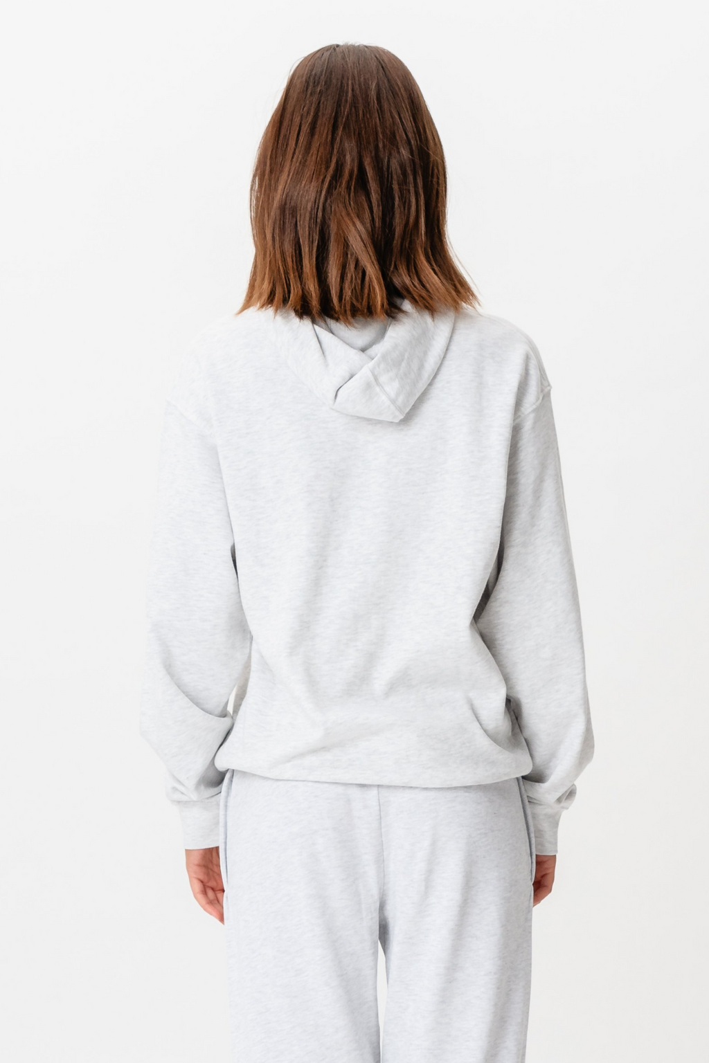 Sweat à capuche sans cordonnage - gris