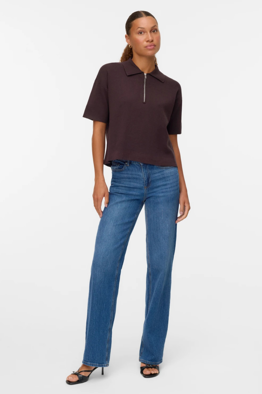 Gold 2/4 Poloneck Pullover - Torte au chocolat