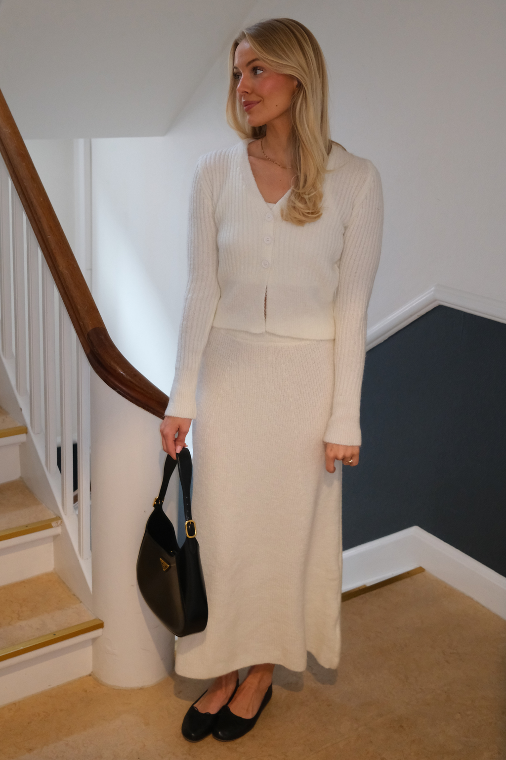 Jupe en tricot Nova - Blanc