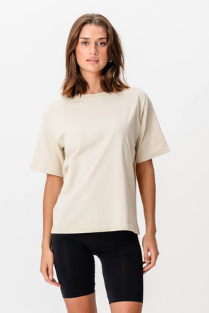 T-shirt BoxFit - beige
