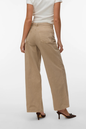 Wien Wide Belt Color Jeans - Vison Argenté