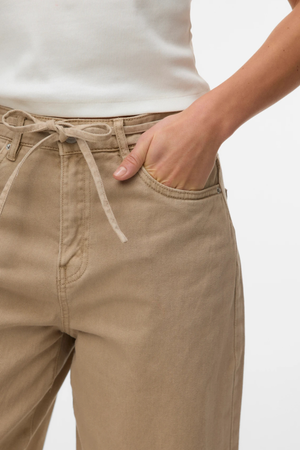 Wien Wide Belt Color Jeans - Vison Argenté