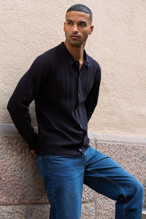 Cardigan arthur tricot - marine noire