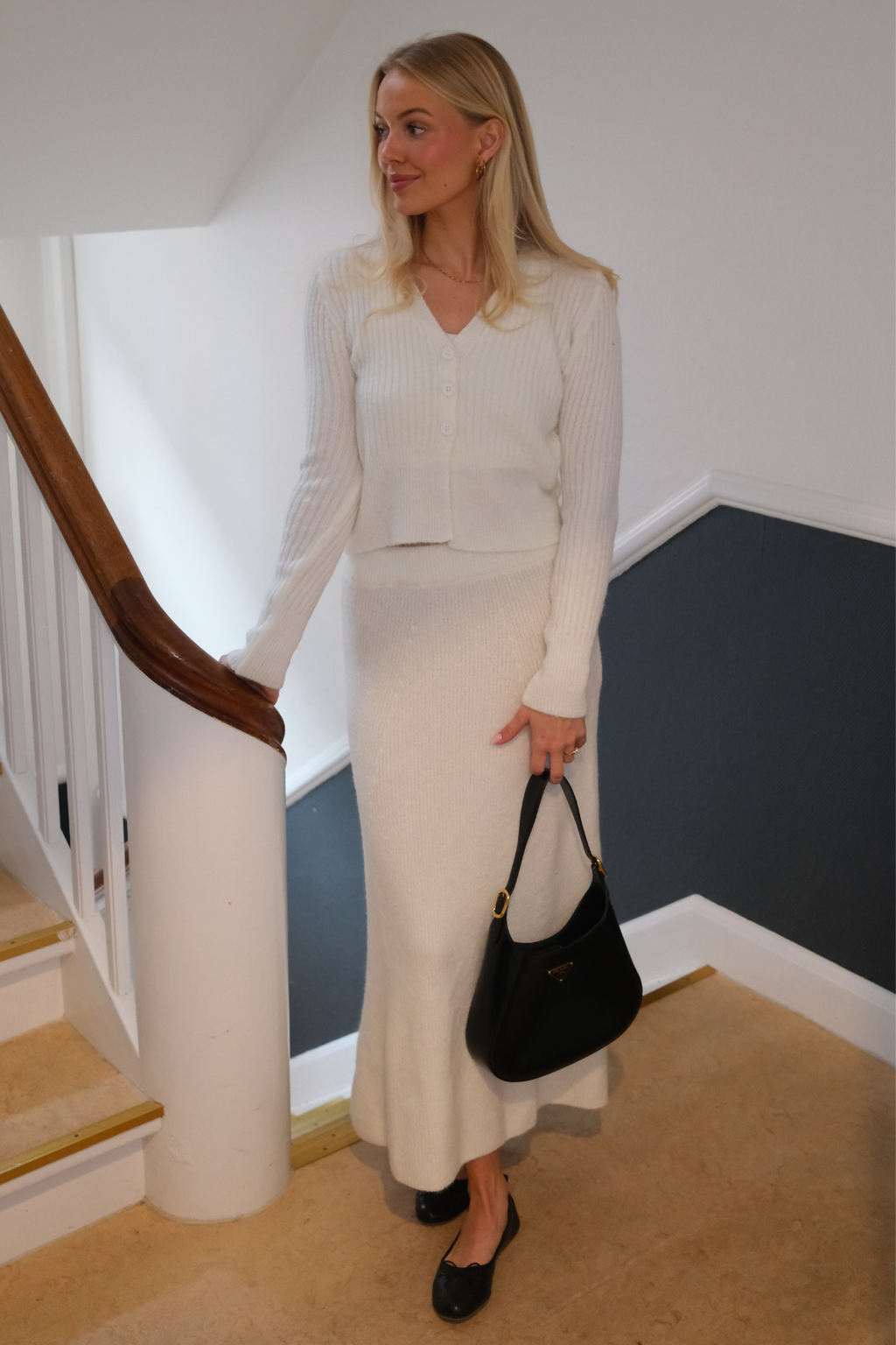 Jupe en tricot Nova - Blanc