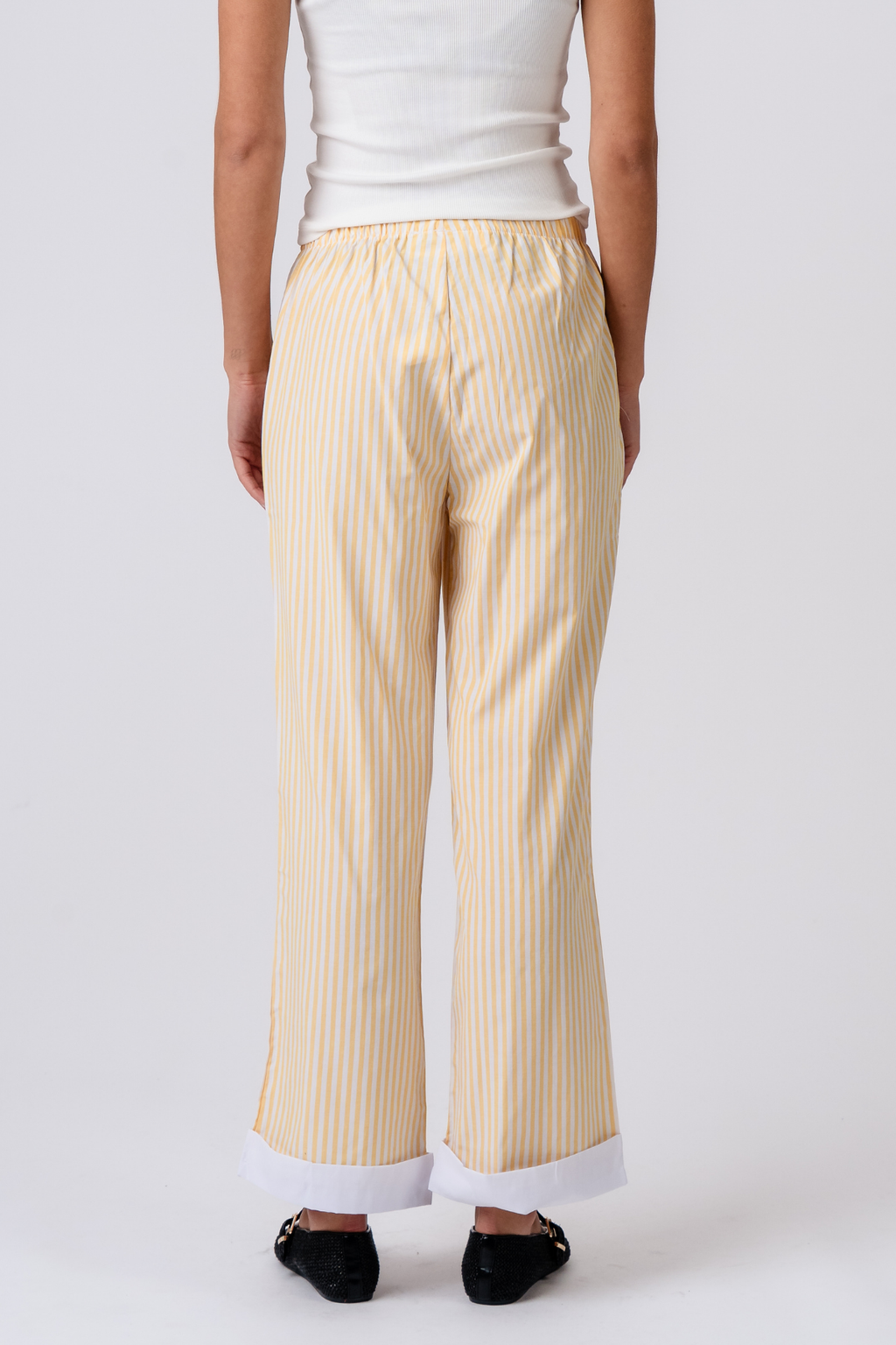 Layla Striped Pants - Jaune