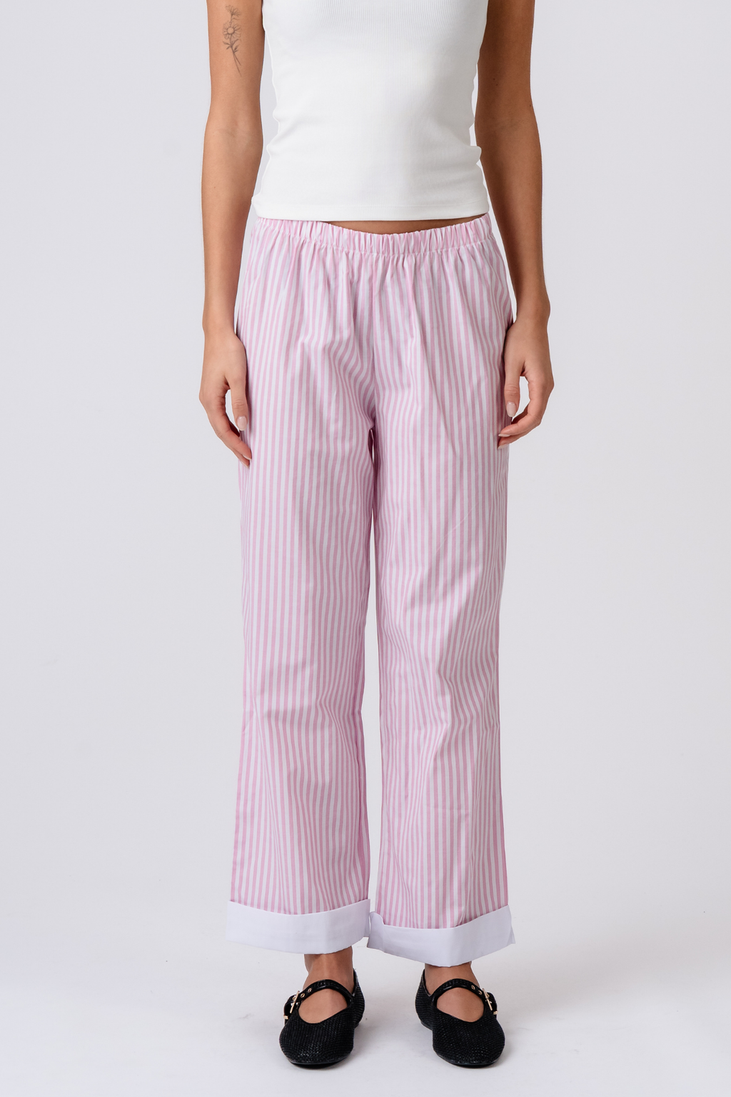 Layla Striped Pants - Rose