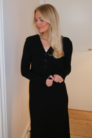 Chemisier Nova Tie en tricot - Noir