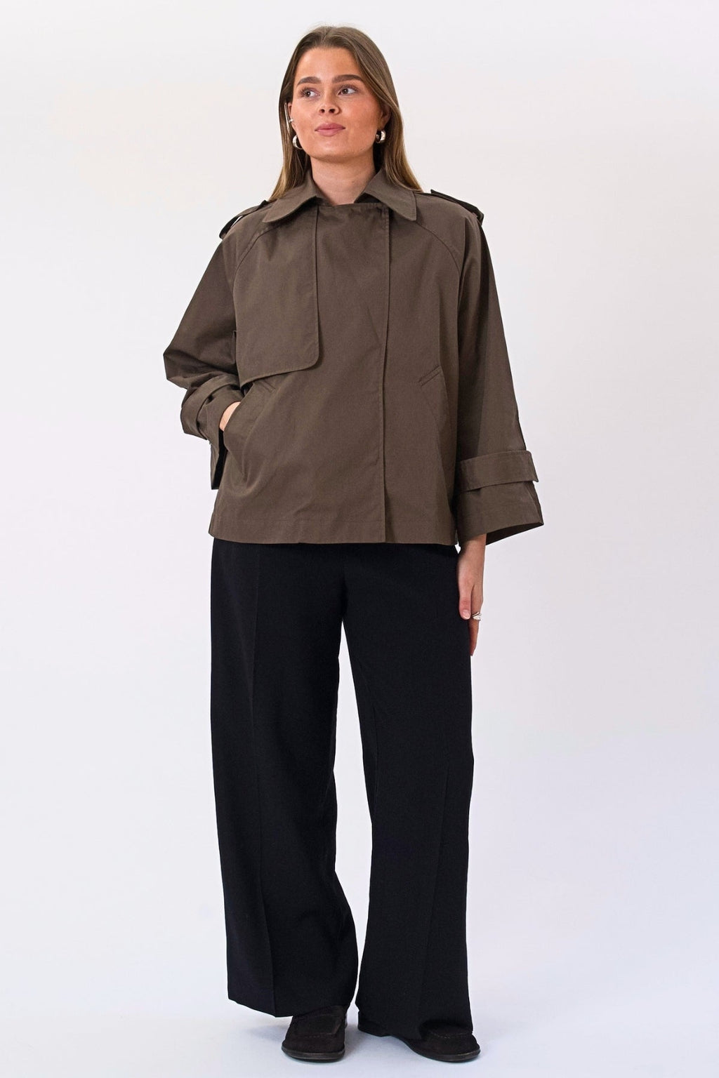 Trench court Elara - Marron