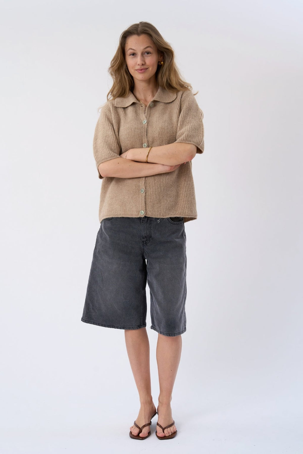 Alba Polo Knit - Beige