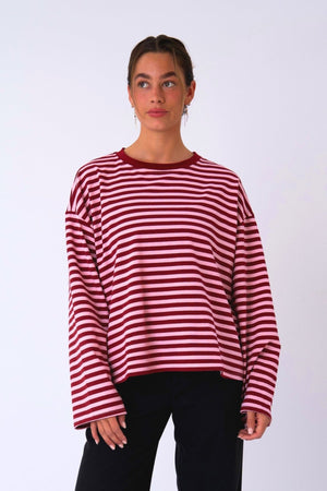 Chemisier Cleo - Bordeaux/Rose