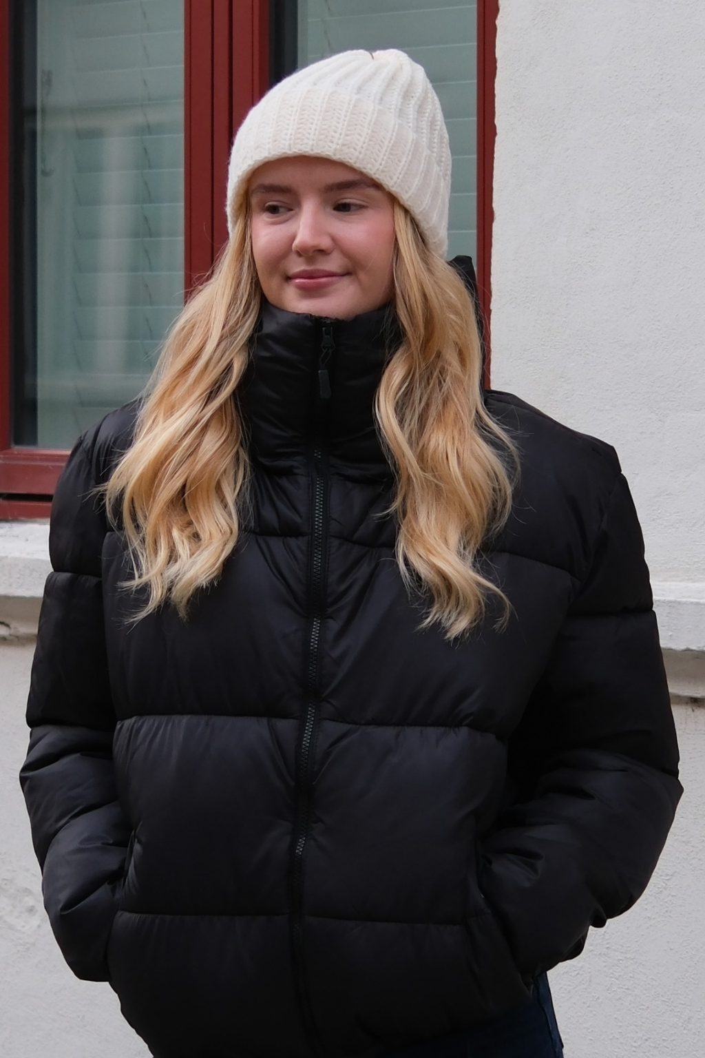 Bonnet côtelé - Beige clair