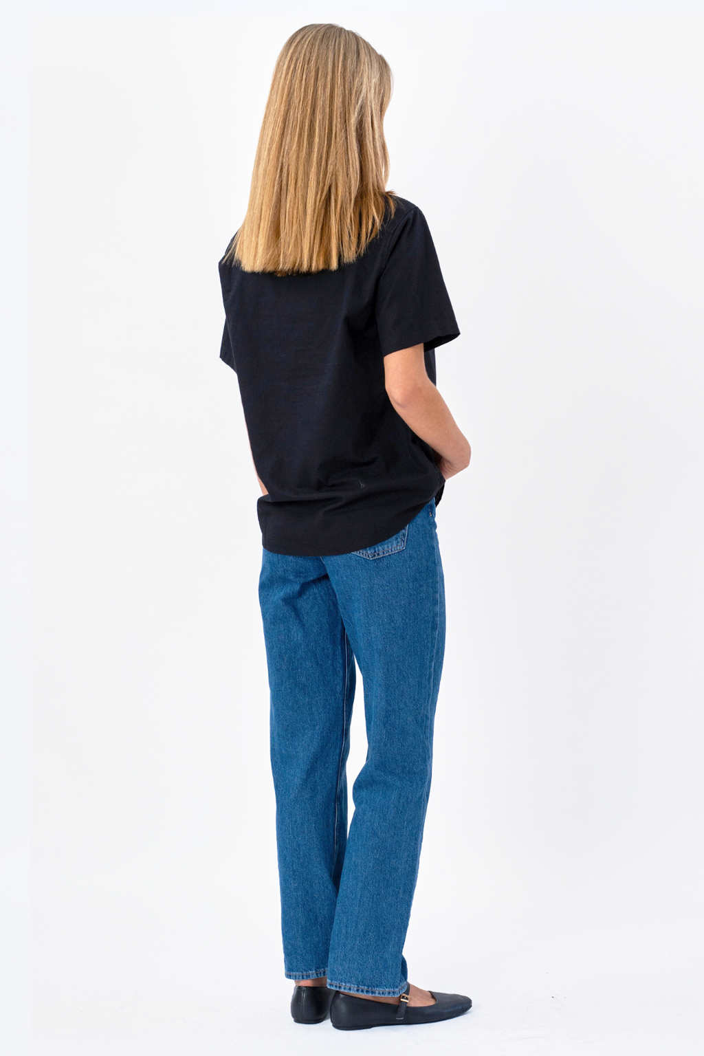 Chemise en lin à manches courtes - Noir