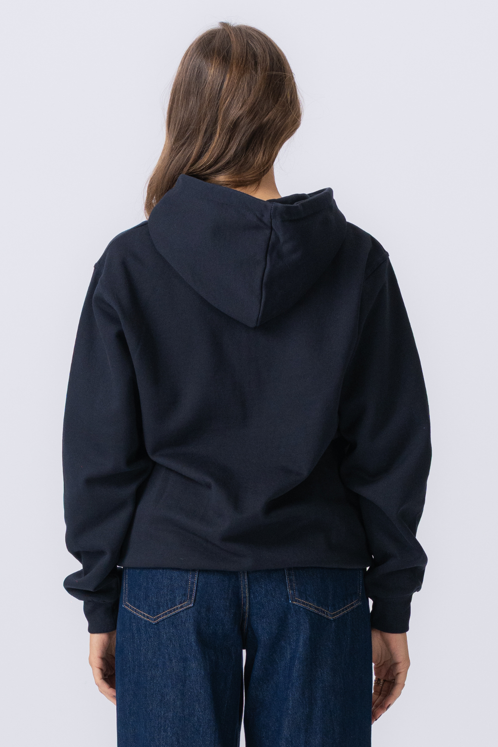 Basic Hoodie zip - marine noire