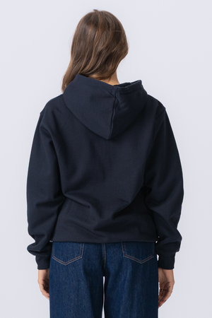 Basic Hoodie zip - marine noire