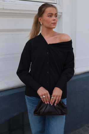 Serena Oversized Chemise - noir