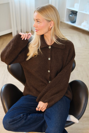 Josie Polo Knit - Brown