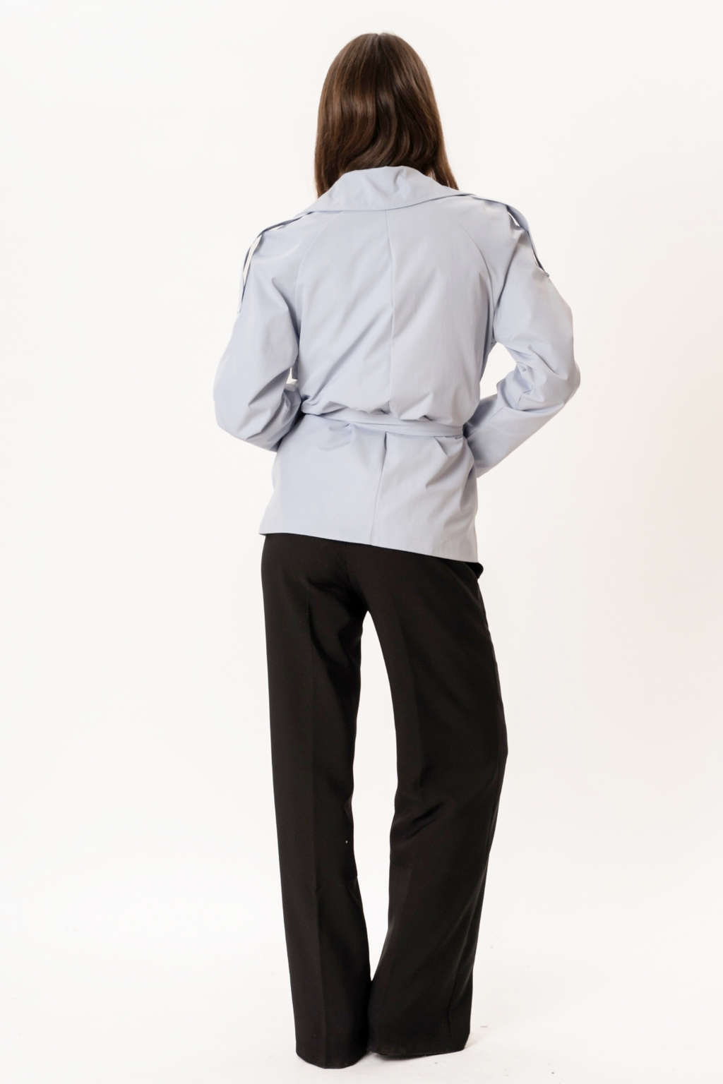Sia Short Trenchcoat - Sky Blue