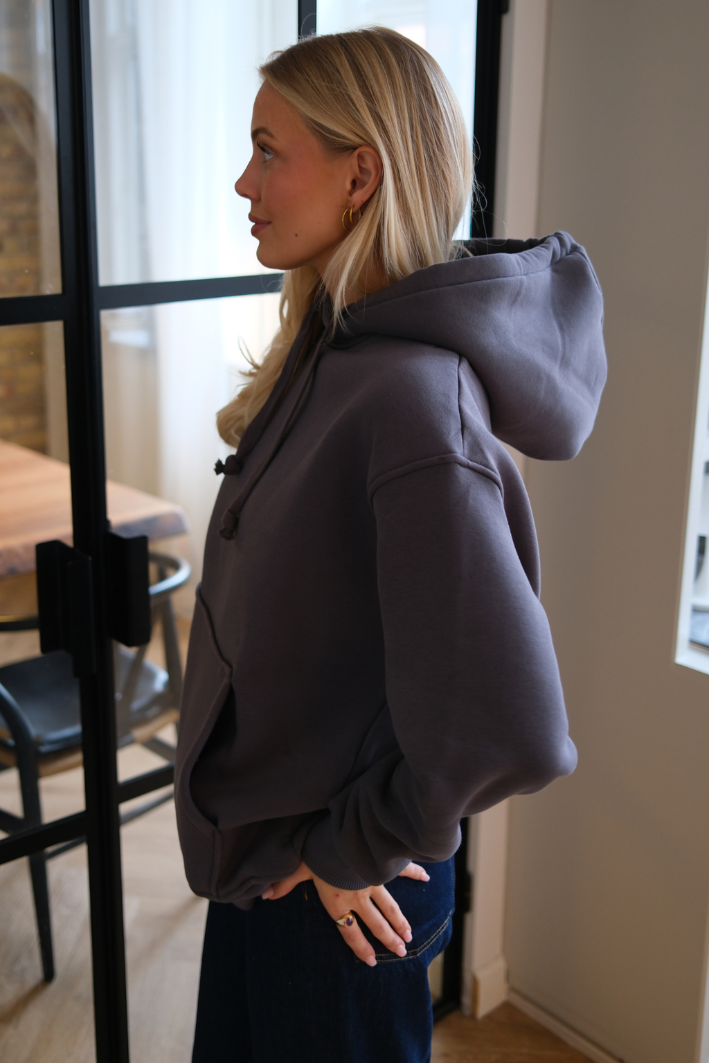 Stella Oversized Hoodie - gris foncé