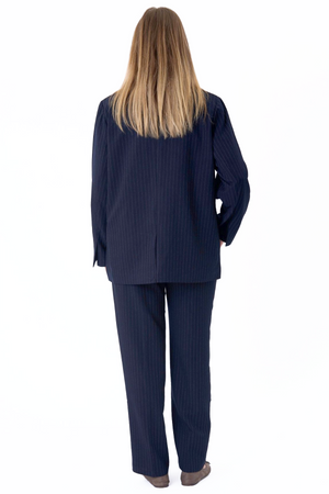Oversized Suit (Navy Pinstripe) - Package Deal