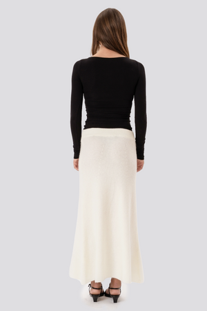 Nova Knit Skirt - White