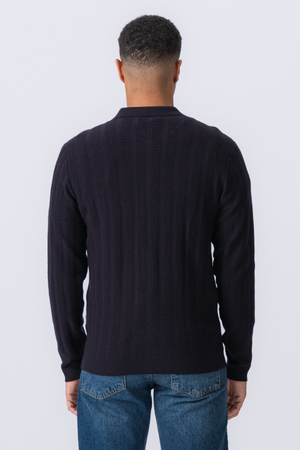 Cardigan arthur tricot - marine noire