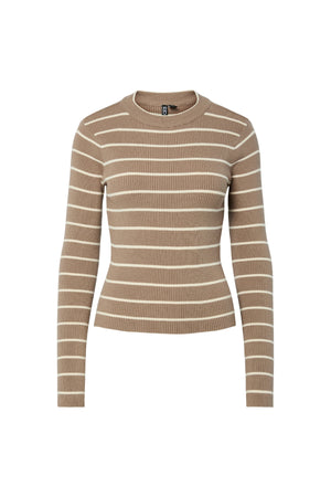 Mira New O-Neck Knit - Grège/Bouleau