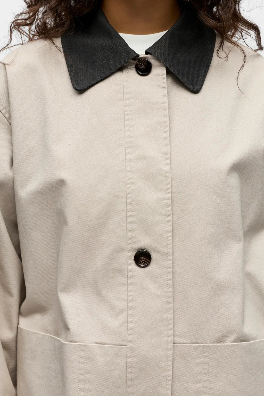 Alora  Long Trenchcoat - Birch Magnet