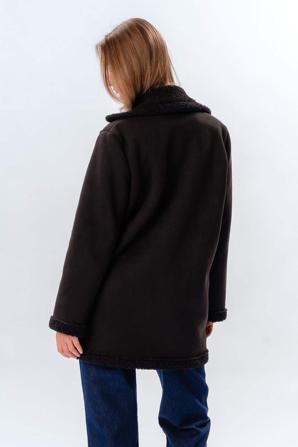 Manteau en shearling - Noir