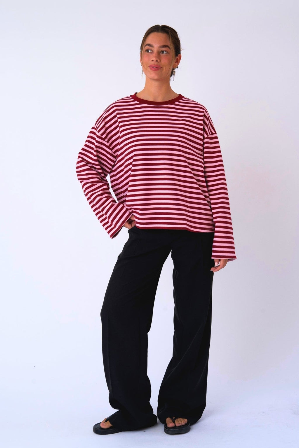 Chemisier Cleo - Bordeaux/Rose