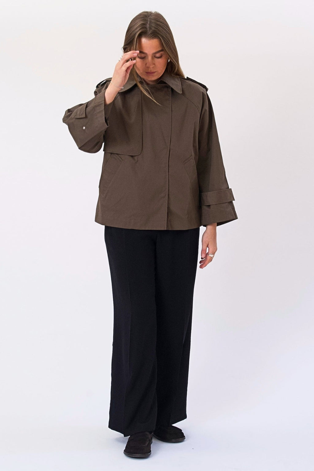 Trench court Elara - Marron