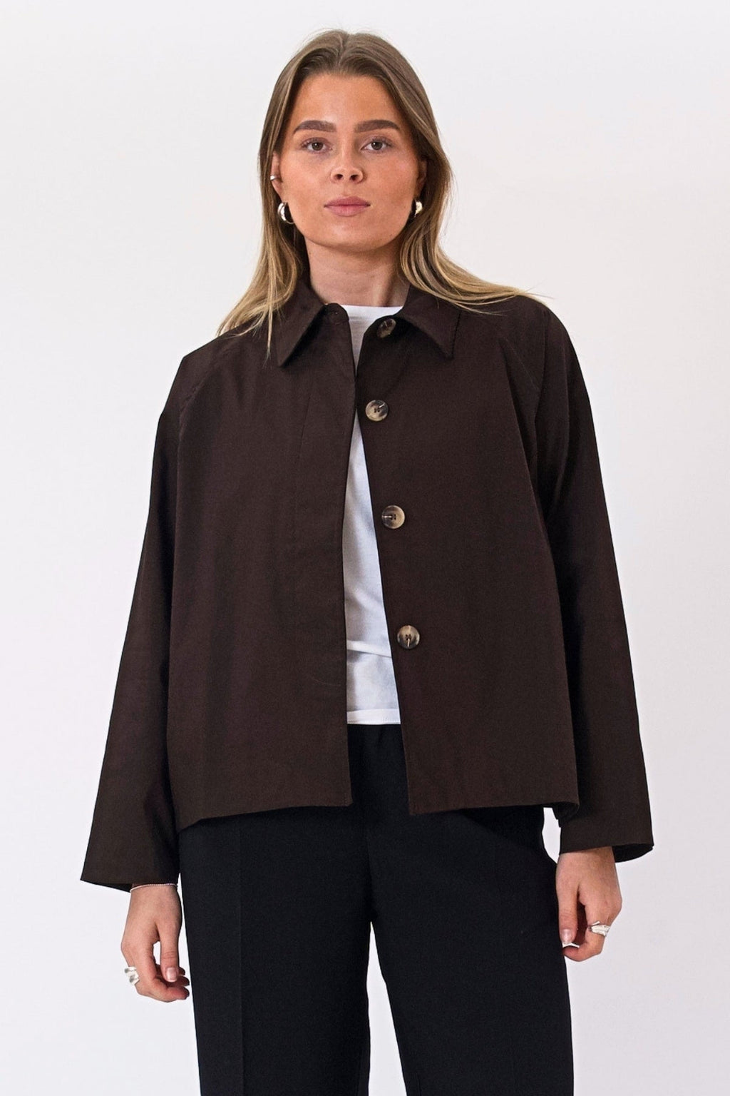 Veste courte Mavis - Marron foncé