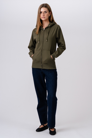 Basic Hoodie zip - Armée
