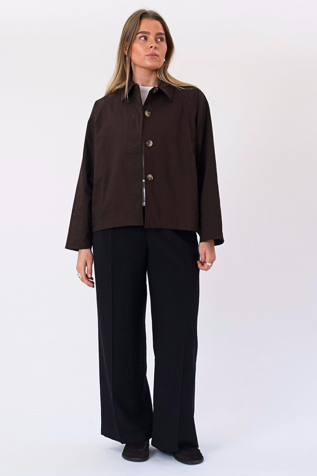 Veste courte Mavis - Marron foncé