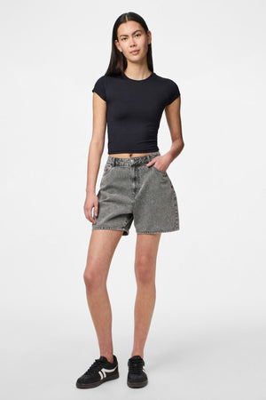 Abbi Shorts - Denim gris clair