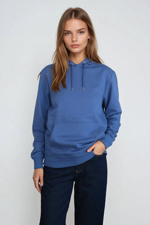 Sweatshirt Hoodie - Dusty Blue
