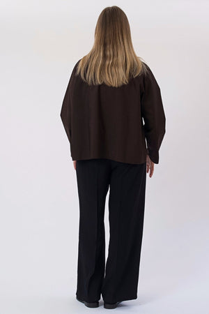 Veste courte Mavis - Marron foncé
