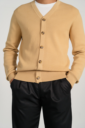 Milo Knit Cardigan - Sand