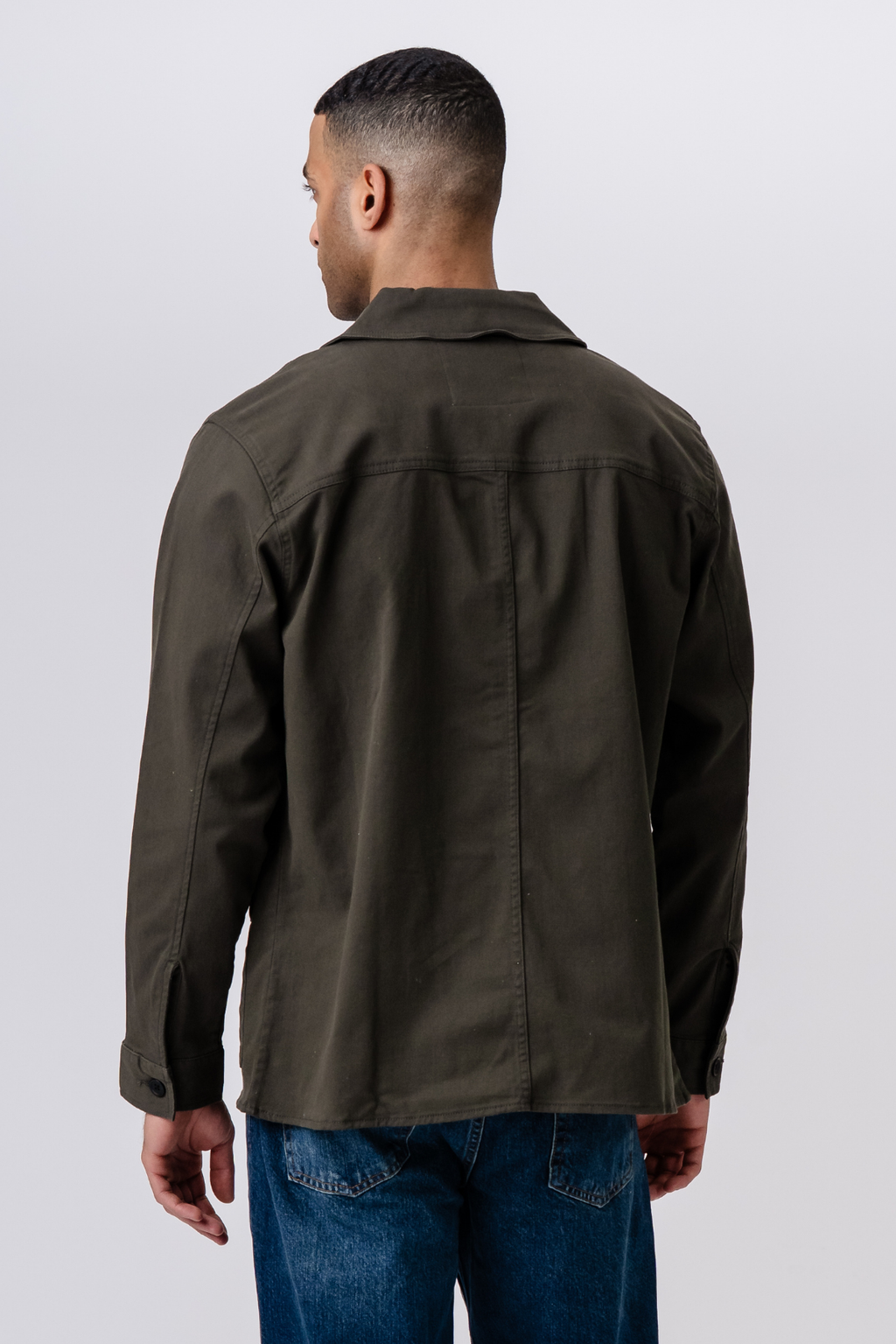 Veste de chemise à serre - Olive foncée
