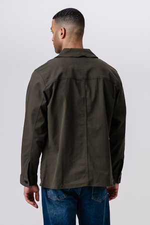 Veste de chemise à serre - Olive foncée