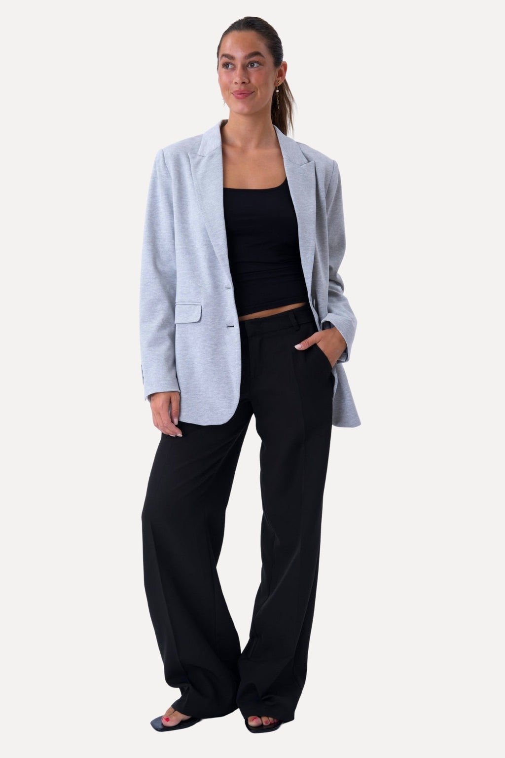 Blazer coupe classique - Gris clair