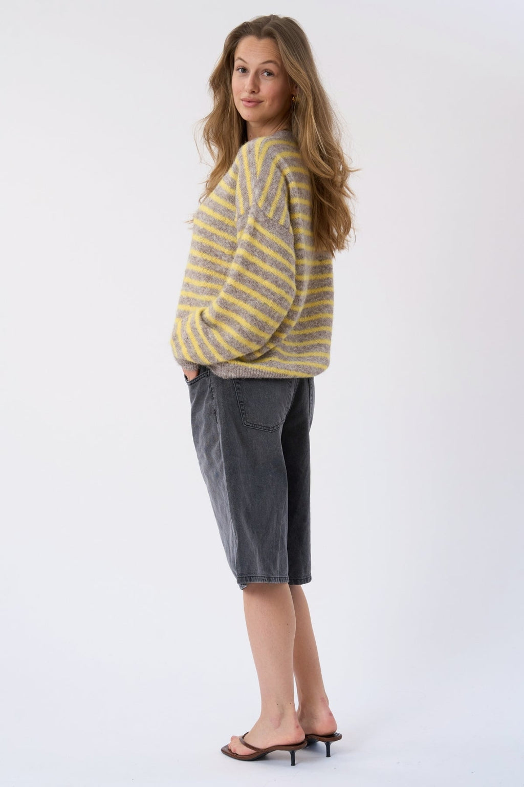 Sienna Striped Knit - Beige/Yellow