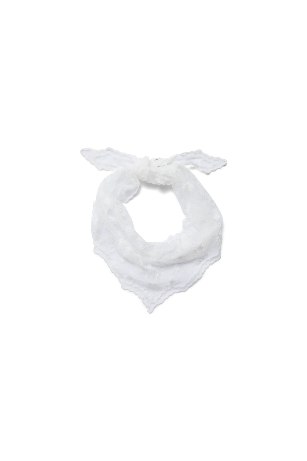 Silja Lace Triangle Scarf - White